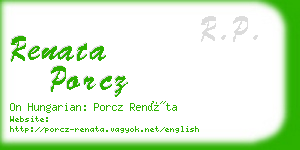 renata porcz business card